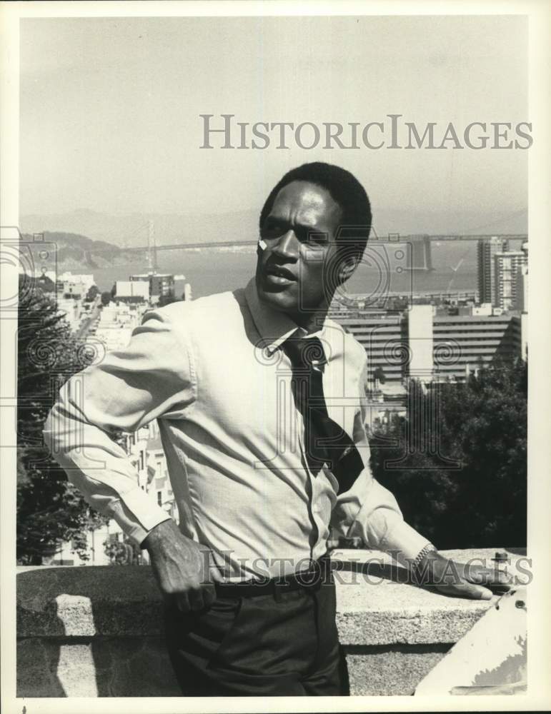 1982 Press Photo O.J. Simpson stars in NBC&#39;s &quot;Cocaine and Blue Eyes.&quot;- Historic Images