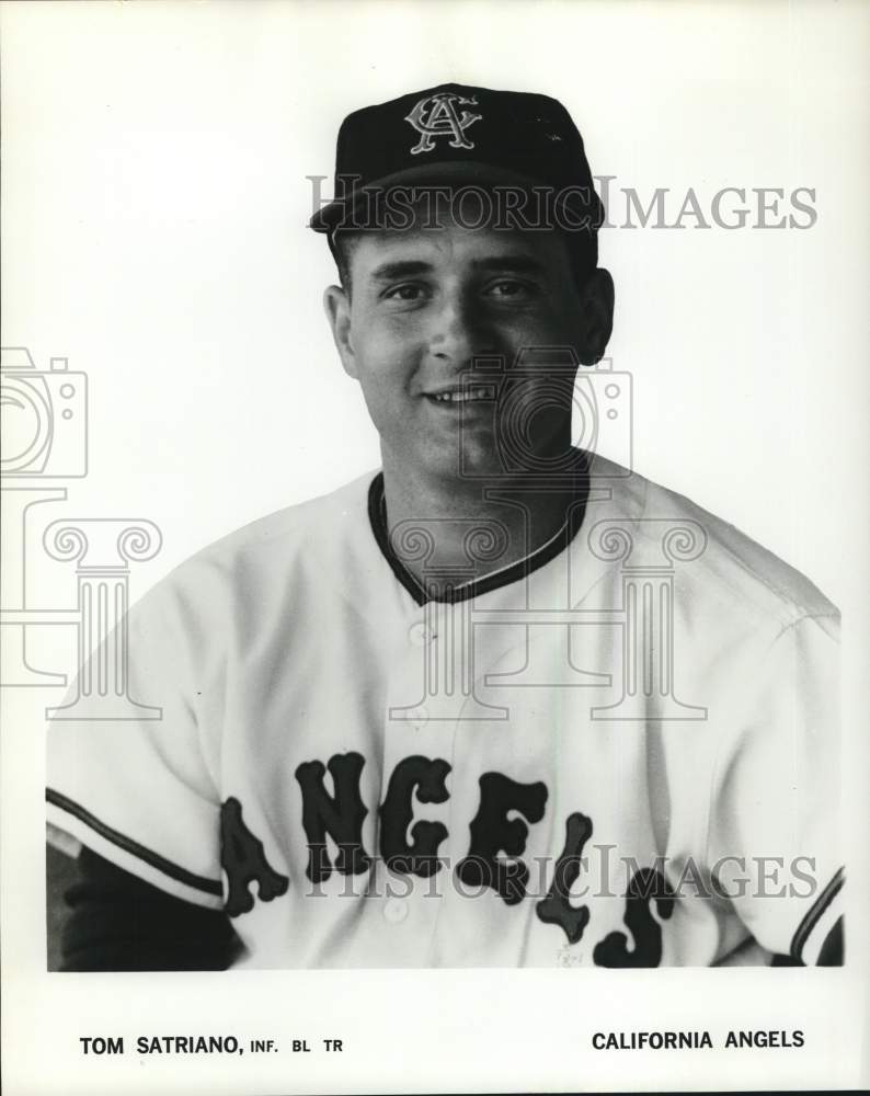 1967 Press Photo California Angels baseball player Tom Satriano. - hps01888- Historic Images