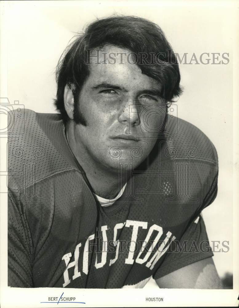 1972 Press Photo Bert Schupp, football player for Houston. - hps02002- Historic Images