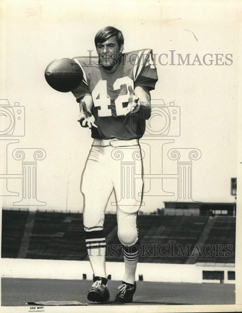 1970 Press Photo Football player for Rice University Tom Clanton. - hps02084- Historic Images