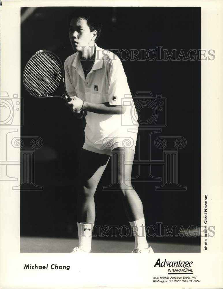 Press Photo Tennis player Michael Chang set for match. - hps02112- Historic Images