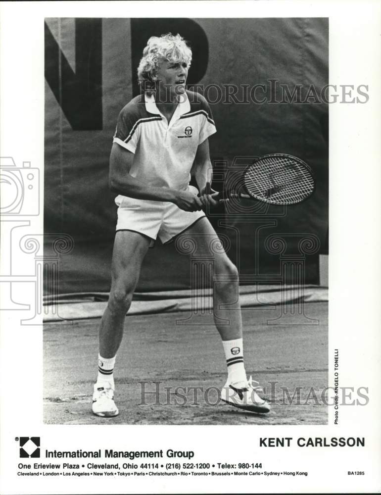 Press Photo Tennis player Kent Carlsson. - hps02354- Historic Images