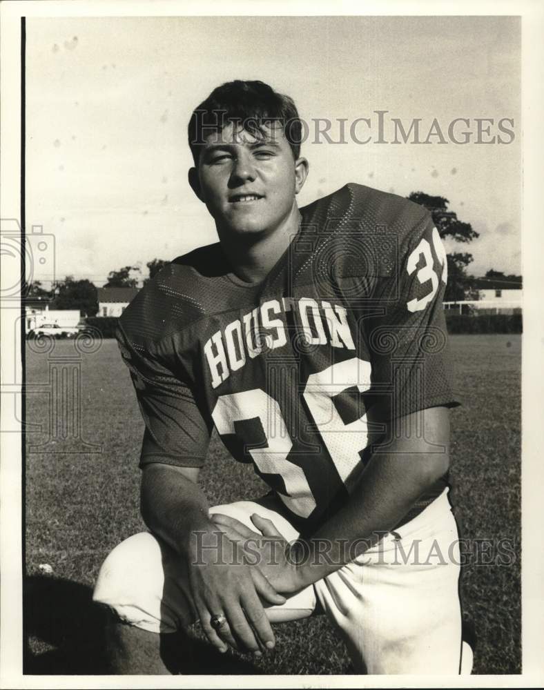 1970 Press Photo University of Houston football player Bill Burchett.- Historic Images