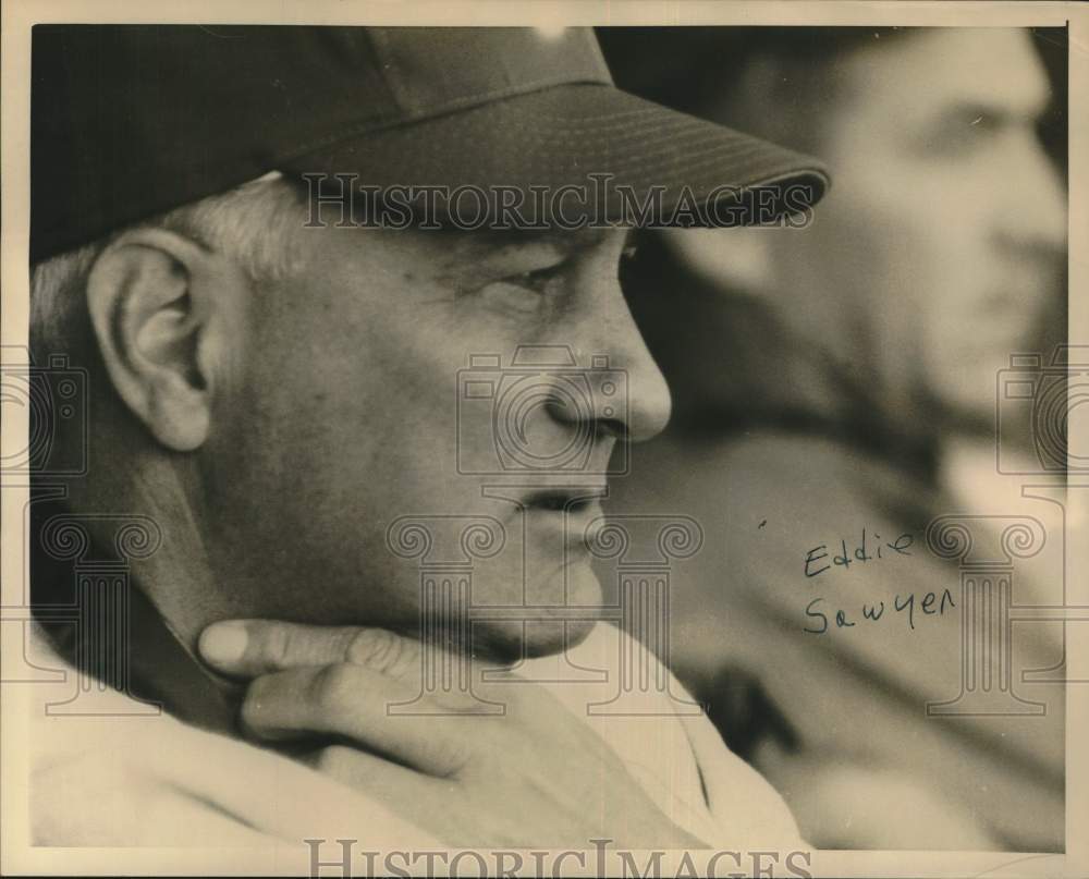 1959 Press Photo Baseball&#39;s Eddie Sawyer&#39;s game reaction. - hps02794- Historic Images