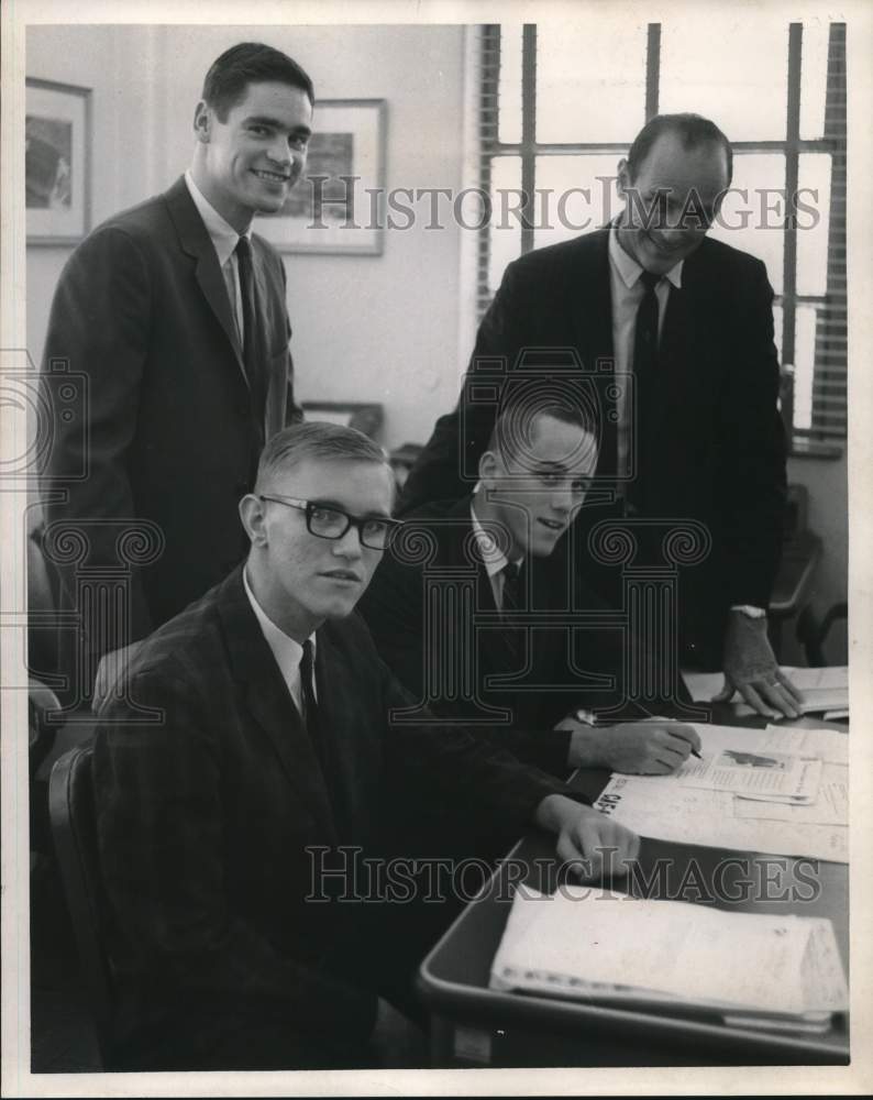 1965 Press Photo Track Athletes Sign with Rice University Team - hps06086- Historic Images