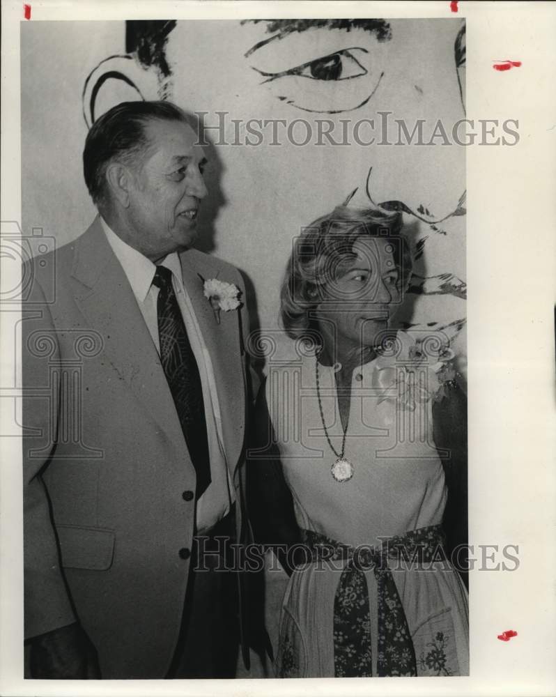 1978 Press Photo Darrell Tully and wife Edith at Spring Branch Retirement Party- Historic Images