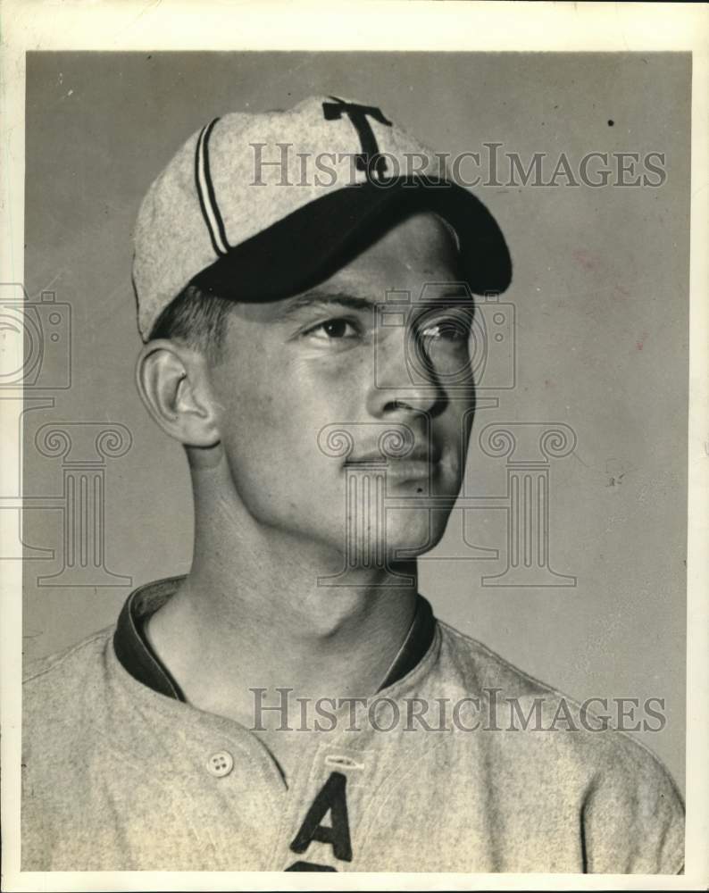 1940 Press Photo Walter (Sam) Bass, Texas A&amp;M pitcher. - hps06576- Historic Images