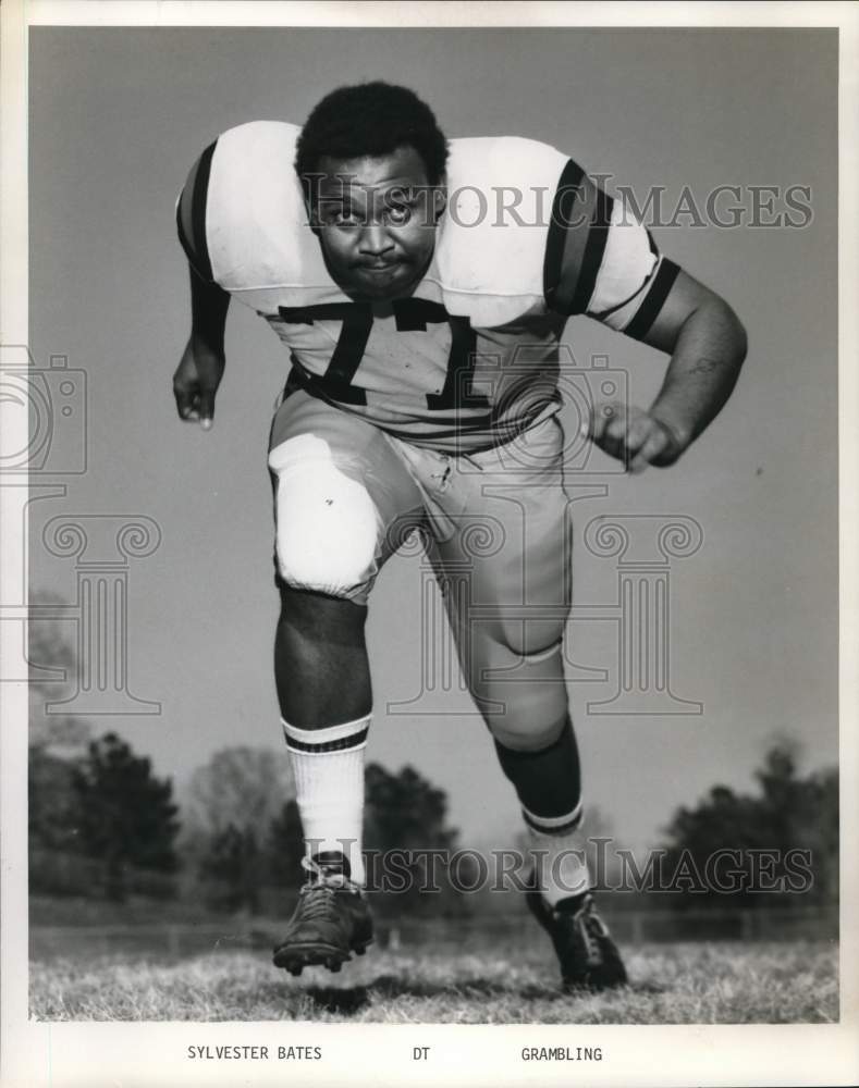 1973 Press Photo Grambling college football player Sylvester Bates - hps06594- Historic Images