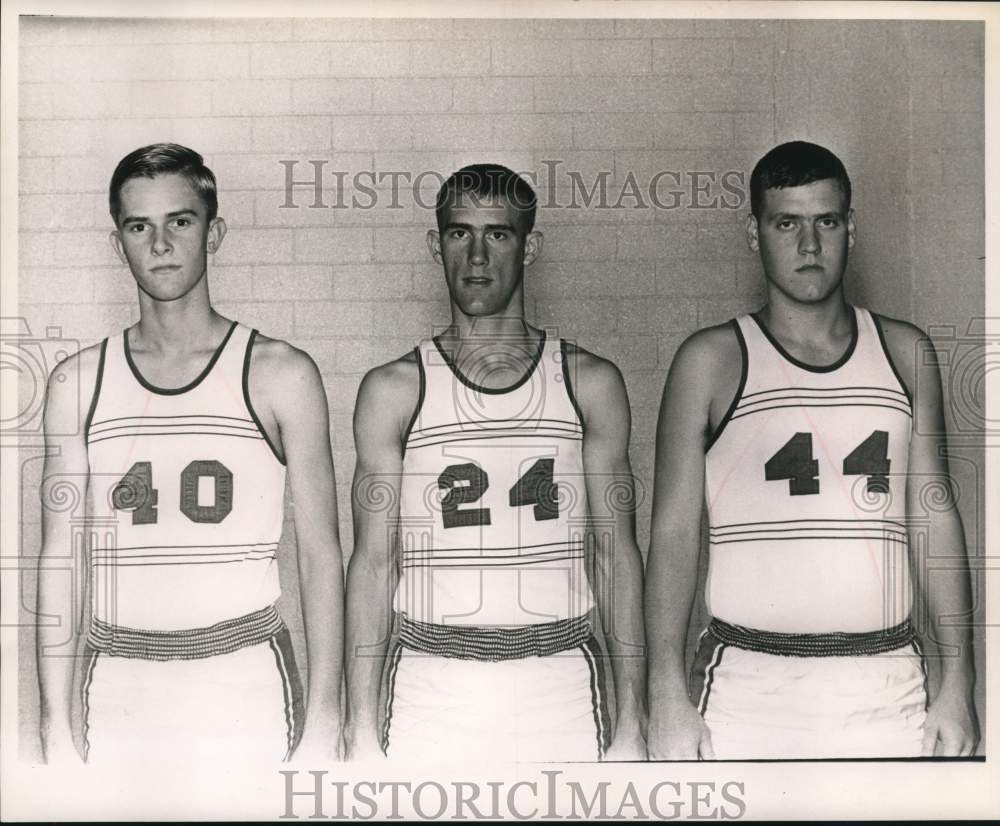 1965 Press Photo Lamar High School basketball player Gary Zeller and teammates- Historic Images