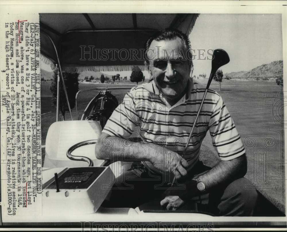 1971 Press Photo Lloyd Mangrum, Golfer in Apple Valley, California - hps07129- Historic Images