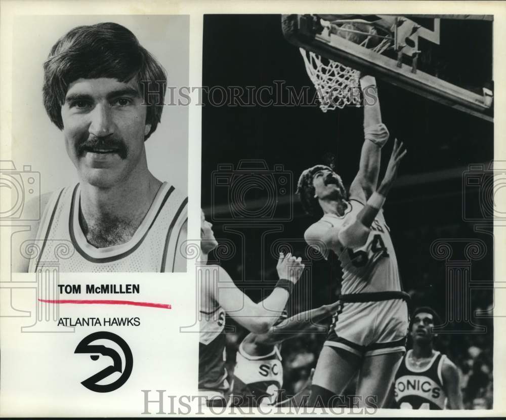 Press Photo Tom McMillen, Atlanta Hawks Basketball - hps07195- Historic Images