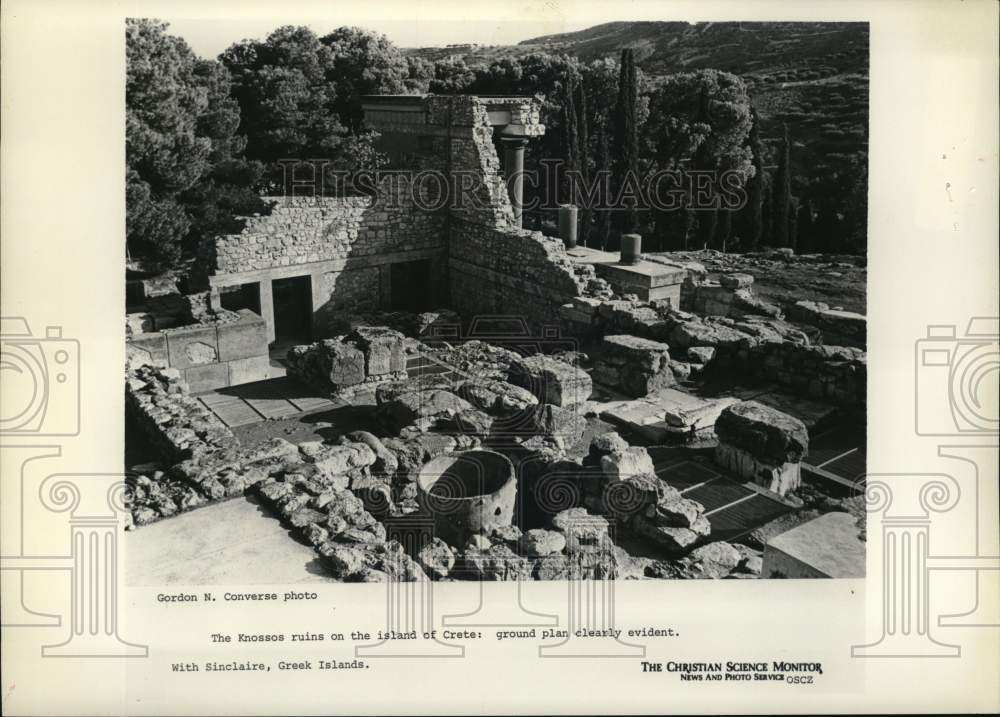 Press Photo Knossos Ruins on the Island of Crete, Greek Island - hps07945- Historic Images