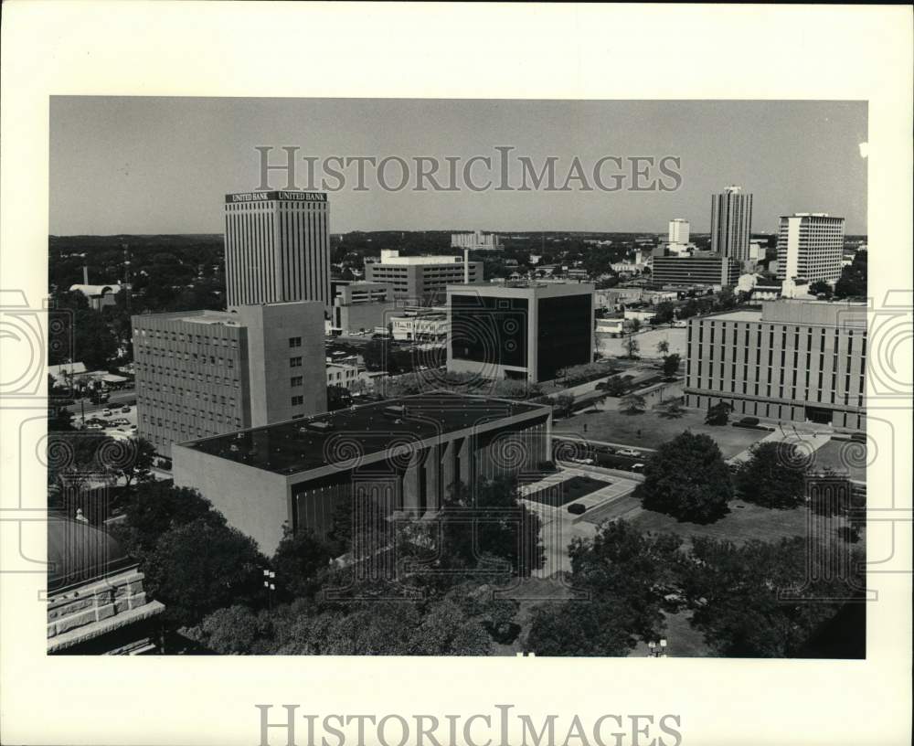 1981 Press Photo State Buildings from Capitol Rotunda in Austin, Texas- Historic Images