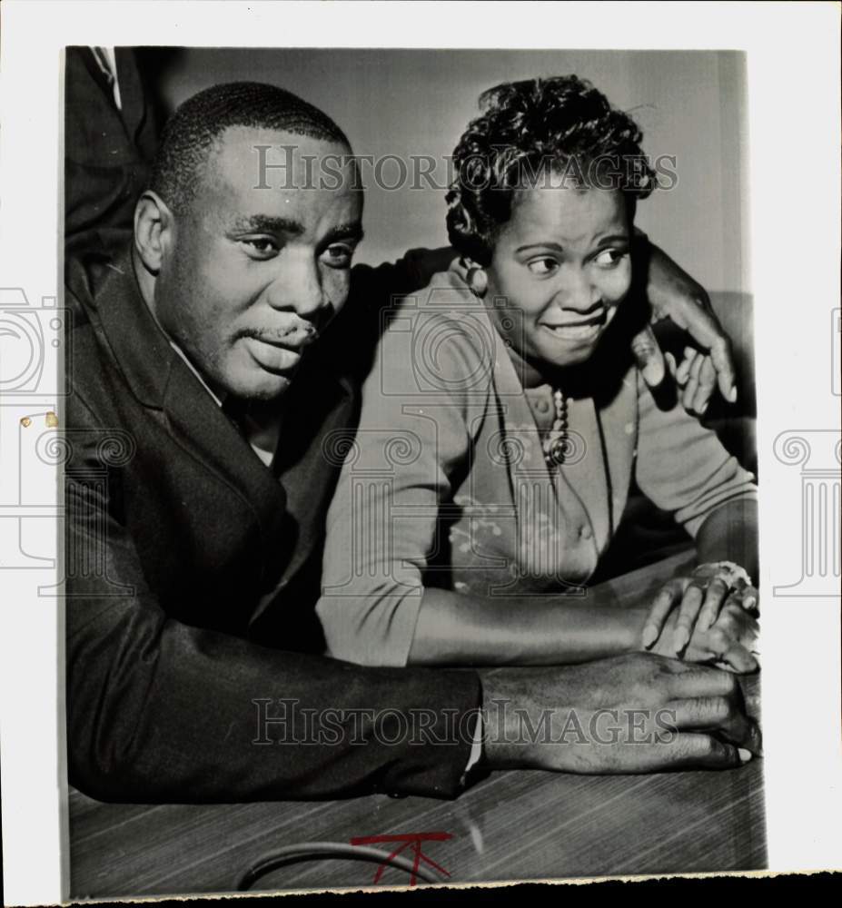 1962 Press Photo Charles (Sonny) Liston, Heavyweight Boxing Champion with Woman- Historic Images