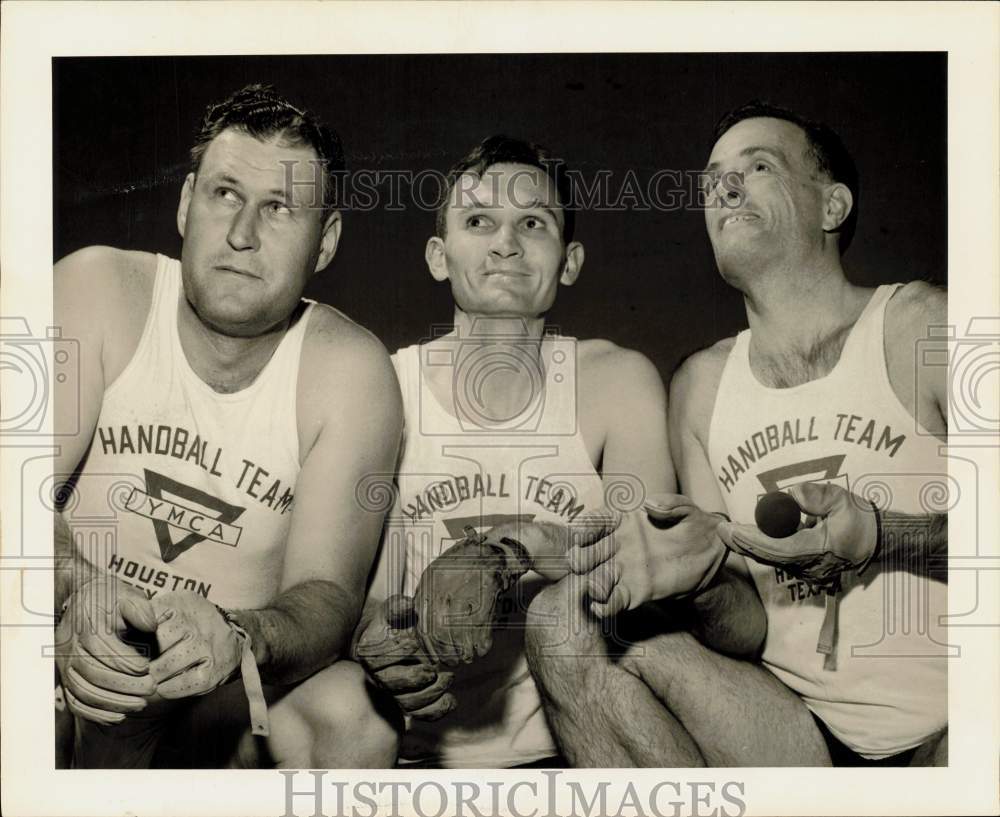 1956 Press Photo Houston YMCA handball players - hps09897- Historic Images