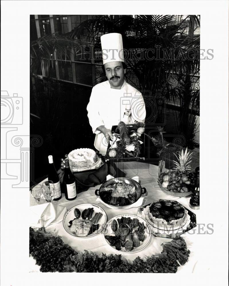 1984 Press Photo Chef Walton Wittwert of Hyatt West - hps10084- Historic Images