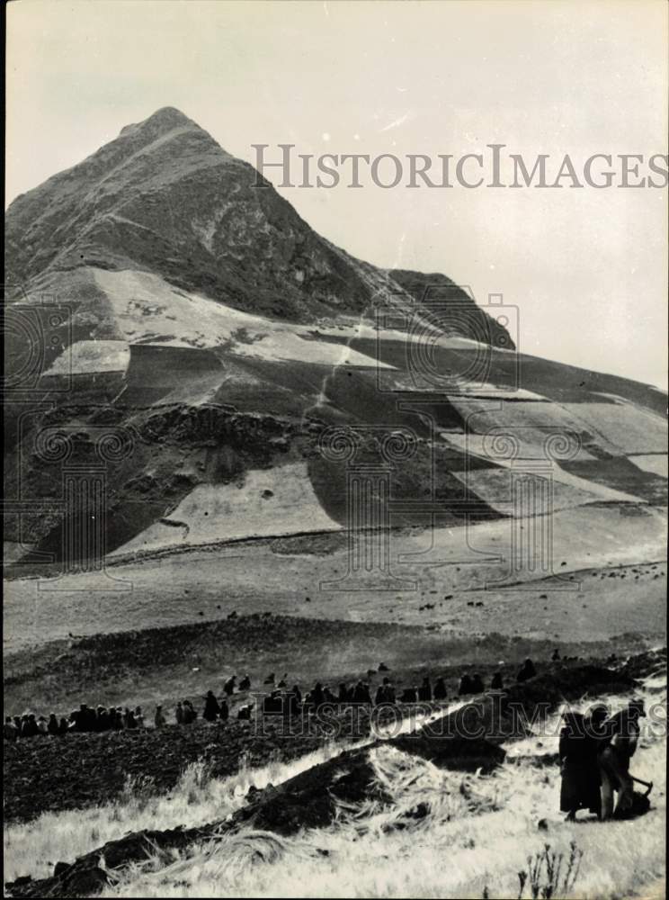 1963 Press Photo Andean Highlands in Bolivia - hps10266- Historic Images