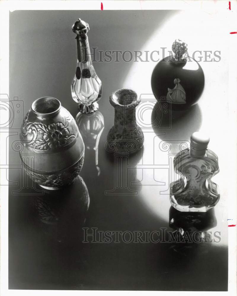 1974 Press Photo Collection of antique perfume bottles. - hps10336- Historic Images