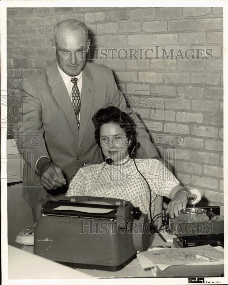 1959 Press Photo Man with Polio Patient - hps10418- Historic Images