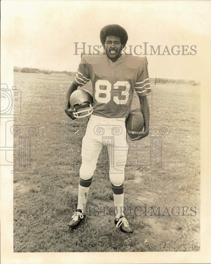 1973 Press Photo John Moore, PVU All American Football Player - hps10610- Historic Images