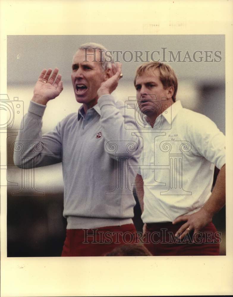 1989 Press Photo Texas A&amp;M football R.C. Slocum at Kyle Field - hps12517- Historic Images