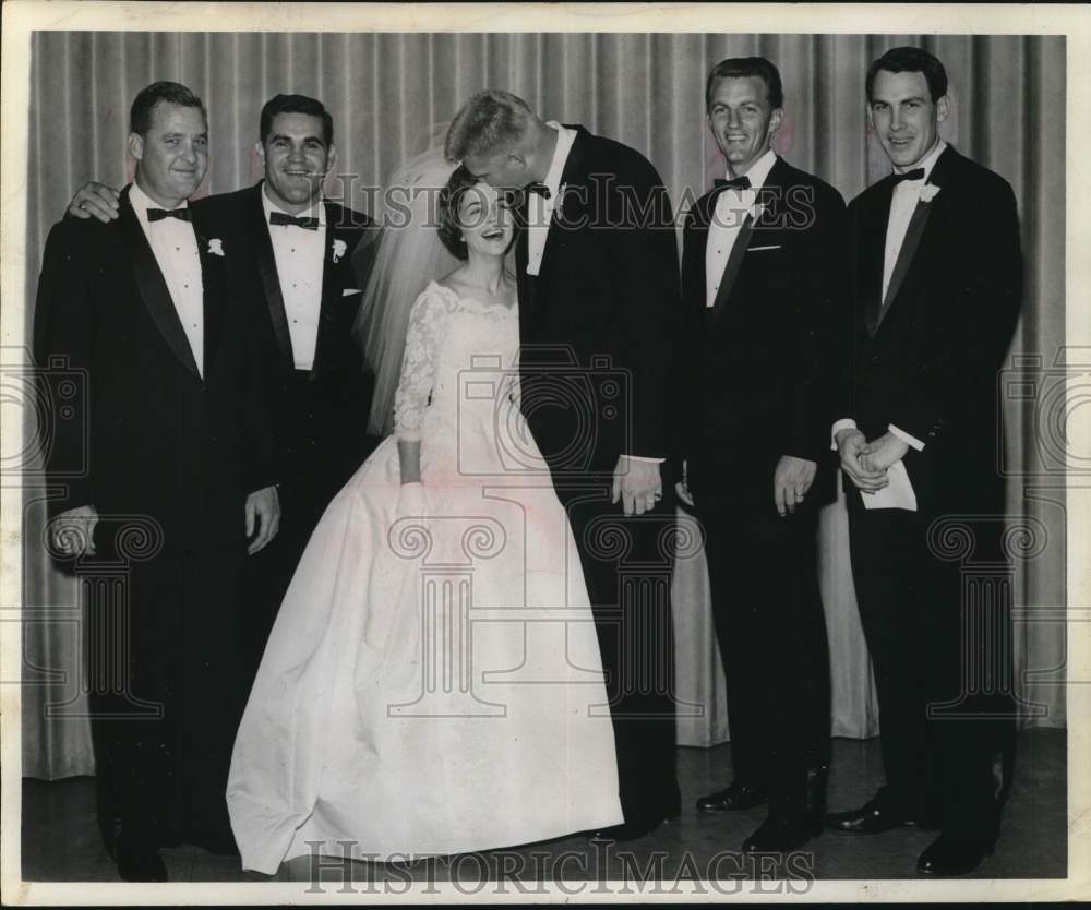 1965 Press Photo Frank Ryan with Wife and Best Men at Wedding - hps12883- Historic Images