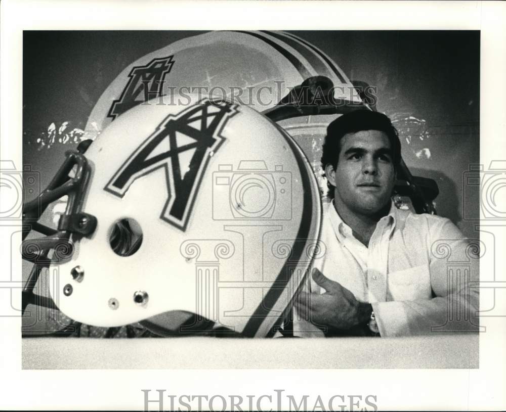 1983 Press Photo Bruce Matthews, Houston Oilers Football Player - hps12916- Historic Images