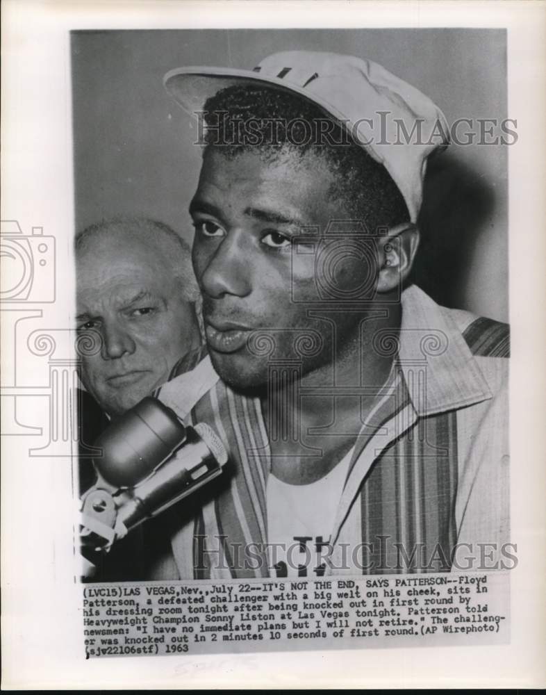 1963 Press Photo Boxer Floyd Patterson after Losing Fight, Las Vegas - hps13072- Historic Images