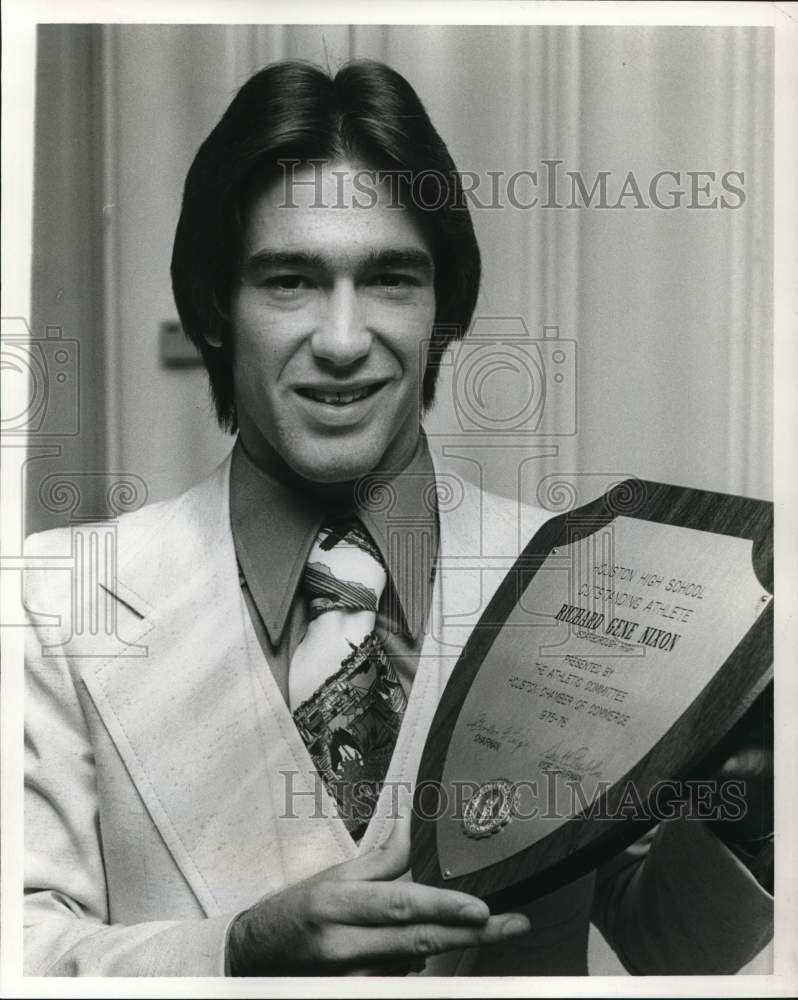 1976 Press Photo Richard Gene Nixon, Scarborough High School Baseball Pitcher- Historic Images