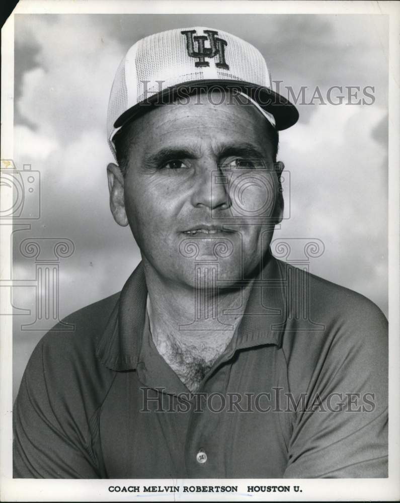 1965 Press Photo Coach Melvin Robertson, Houston University - hps13337- Historic Images