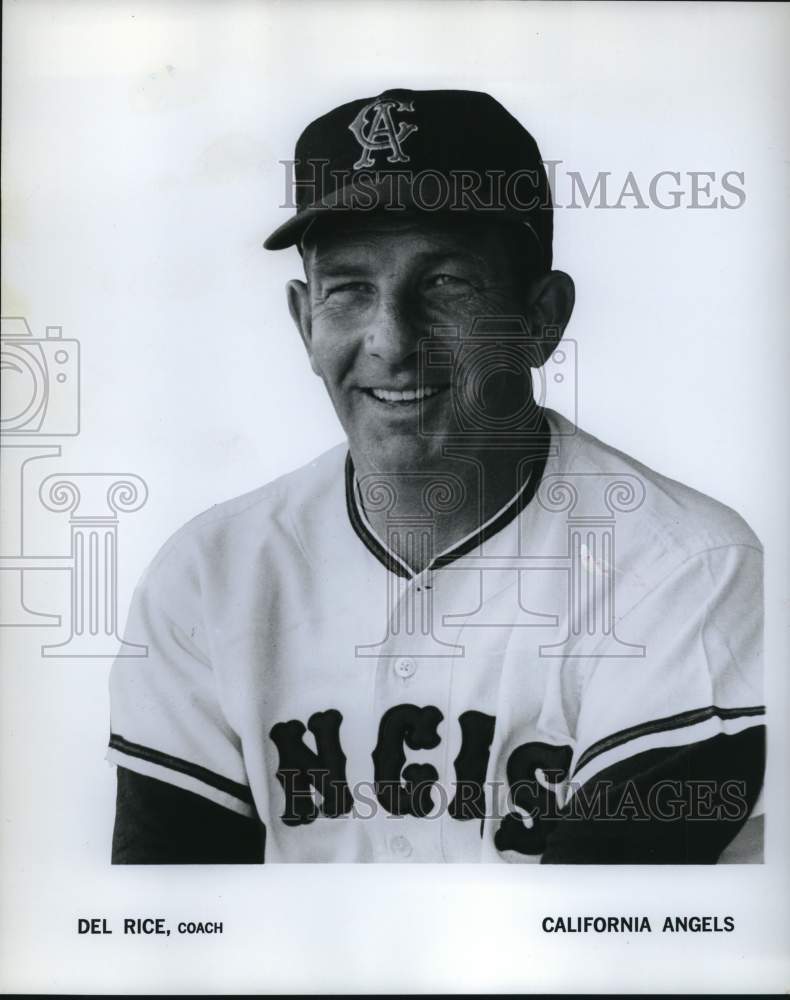 1967 Press Photo Del Rice, California Angels Baseball Coach - hps13516- Historic Images