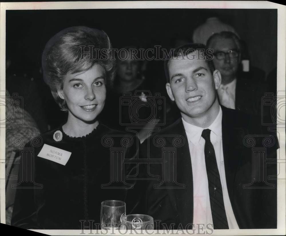 Press Photo Norma Norton and friend attends event. - hps13903- Historic Images