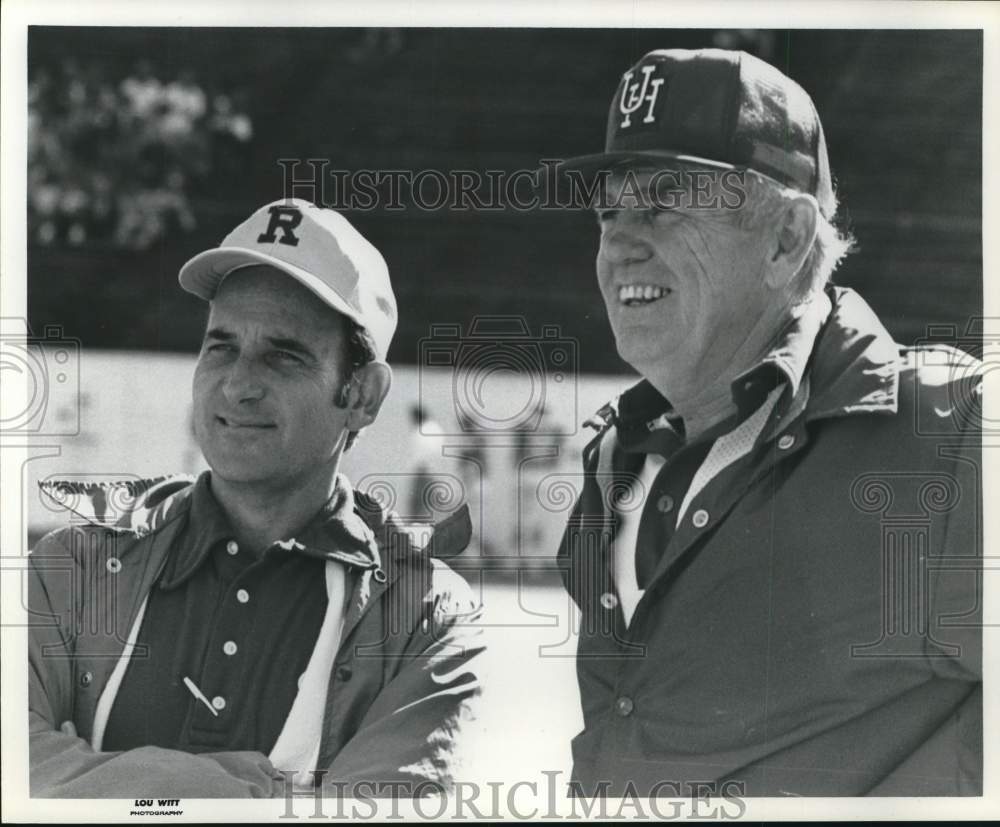 Press Photo Homer Rice, ex-Rice University Head Football with Man- Historic Images