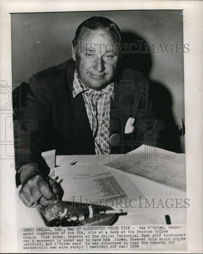 1956 Press Photo Ray O&#39;Brien, Tournament Advisor at Preston Hollow Country Club- Historic Images