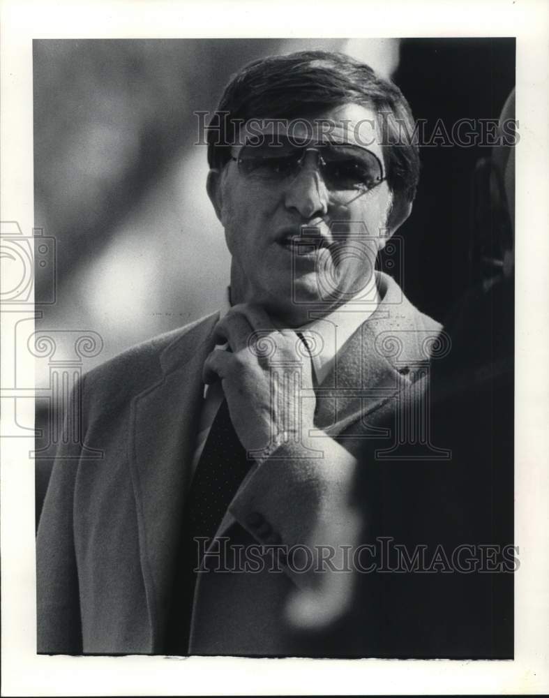 1981 Press Photo Baylor University Football Grant Teaff at Tide Game- Historic Images