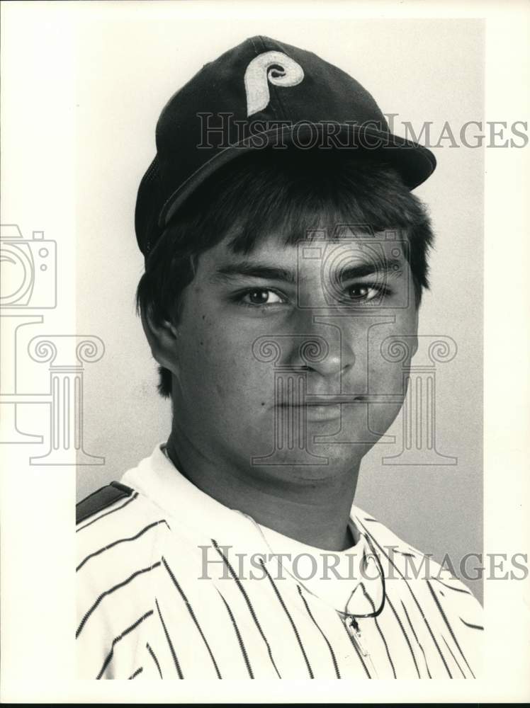 1987 Press Photo Kirk DressenDorfer, Pearland High School Baseball - hps14804- Historic Images