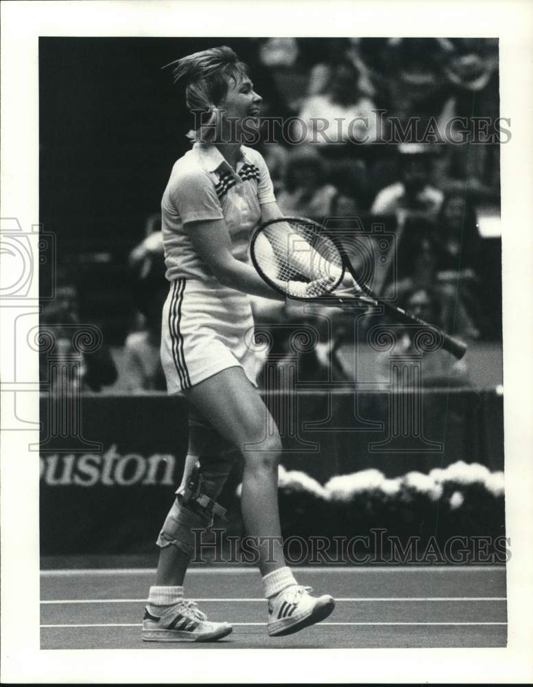 1980 Press Photo Tennis Player Greer Stevens in Avon Championships of Houston- Historic Images