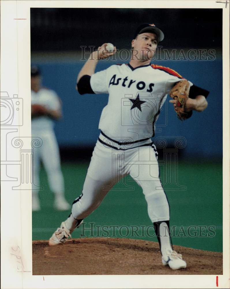 1988 Press Photo Houston Astros pitcher Mike Scott in action at the Astrodome- Historic Images