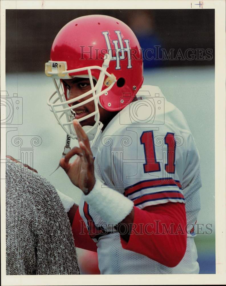 1989 Press Photo Houston college football player and Heisman winner Andre Ware- Historic Images