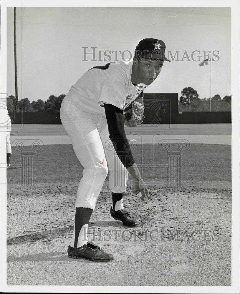 1970 Press Photo Houston Astros baseball pitcher Scipio Spinks - hps16191- Historic Images