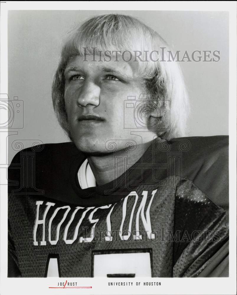 1975 Press Photo University of Houston football player Joe Rust - hps16843- Historic Images