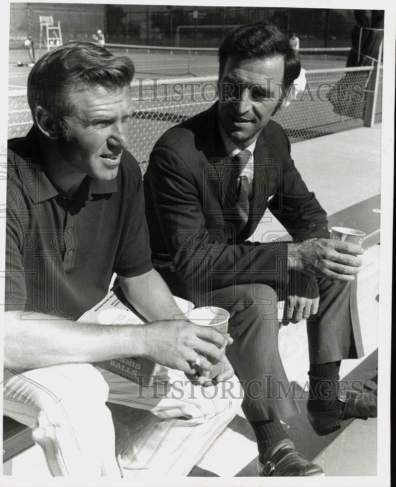 1971 Press Photo Tennis coaches Dave Snyder, Arizona and Sammy Giammalva of Rice- Historic Images