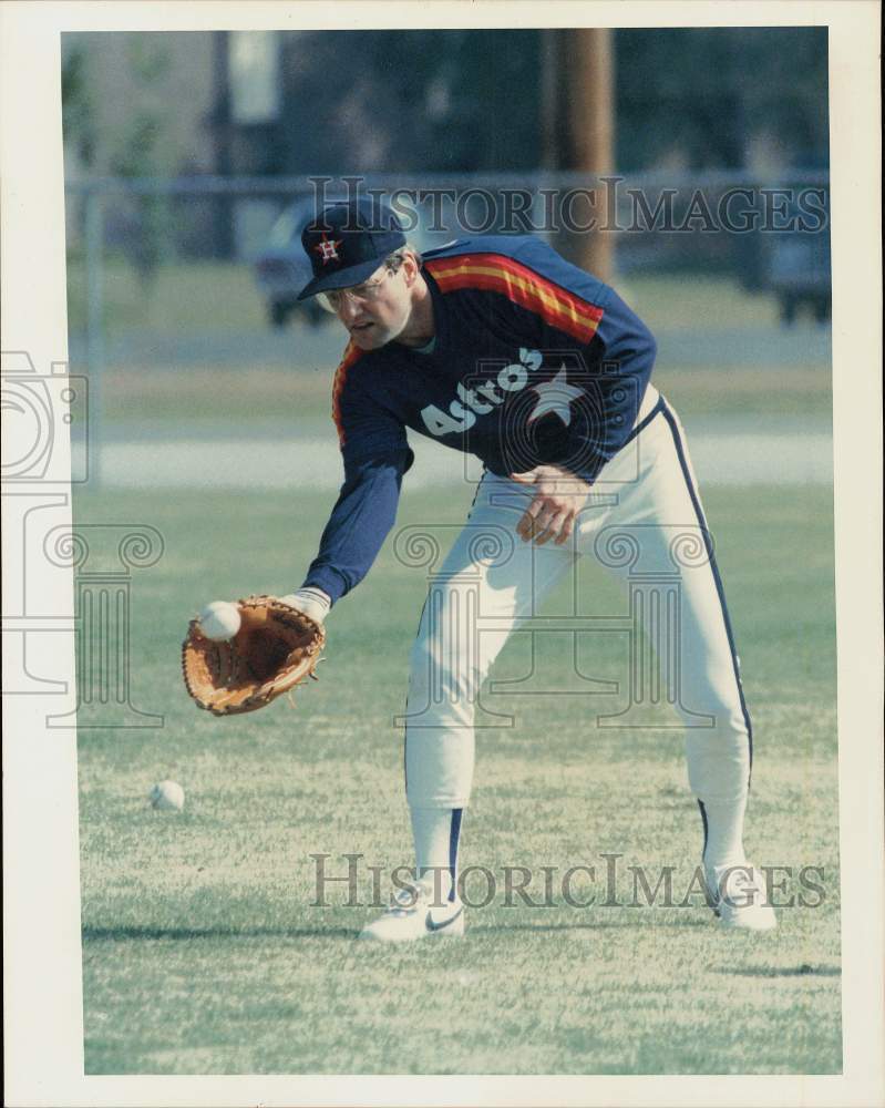 1989 Press Photo Houston Astros Baseball Player Greg Gross at Training Camp- Historic Images