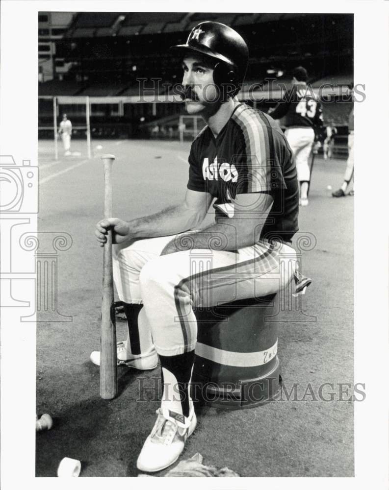 1983 Press Photo Houston Astros Baseball Player Phil Garner at Batting Practice- Historic Images