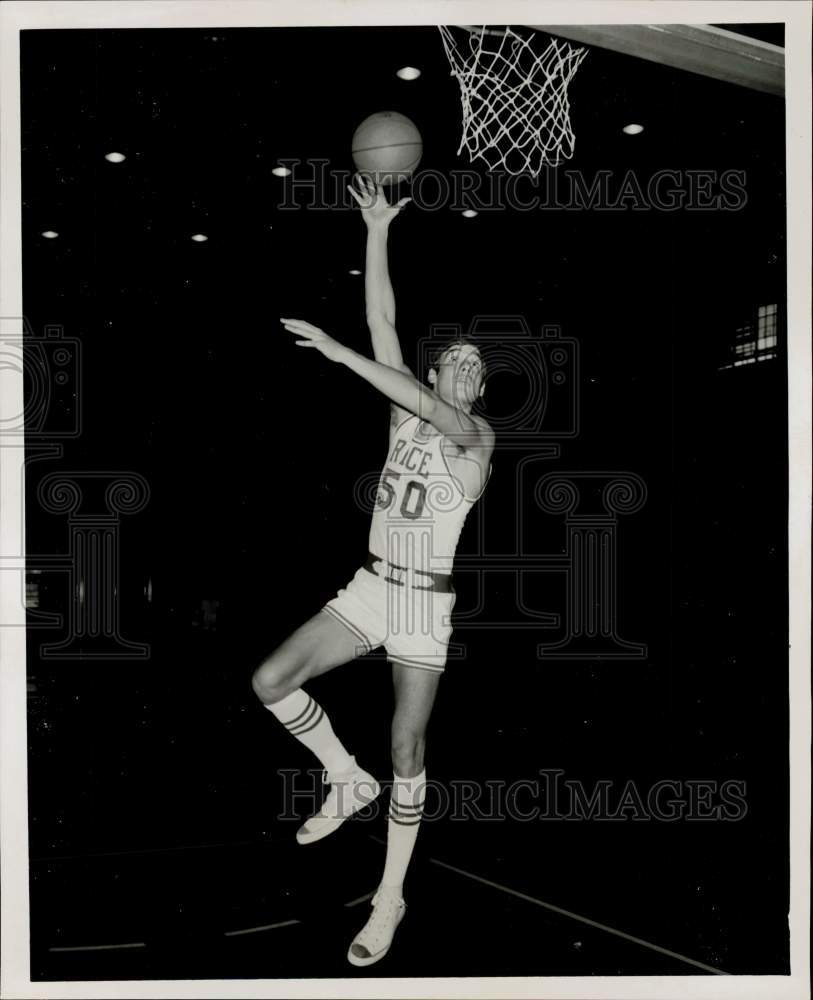 1971 Press Photo Rice University basketball player John Kabbes - hps18889- Historic Images