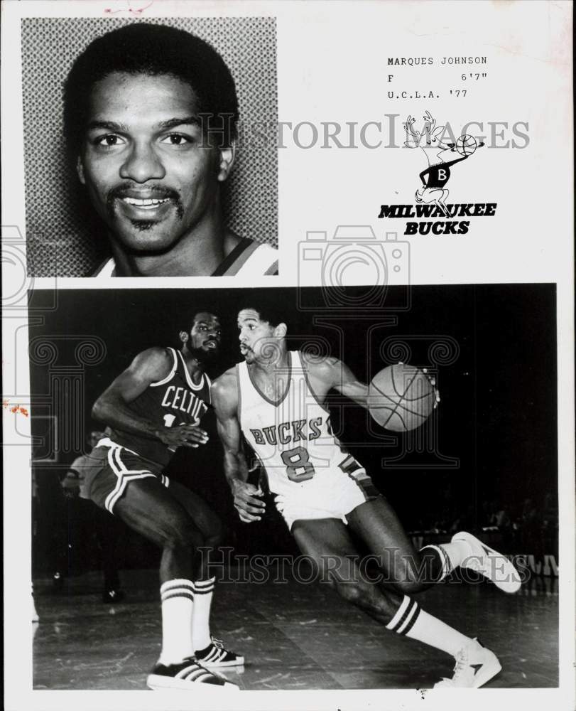 1978 Press Photo Milwaukee Bucks basketball player Marques Johnson - hps18901- Historic Images