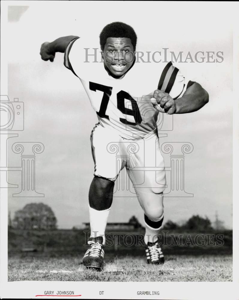 1974 Press Photo Grambling State University Football Player Gary Johnson- Historic Images