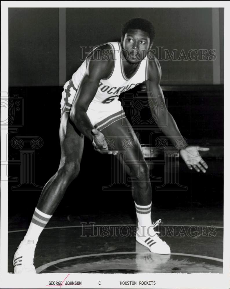 1973 Press Photo Houston Rockets Basketball Player George Johnson - hps18927- Historic Images