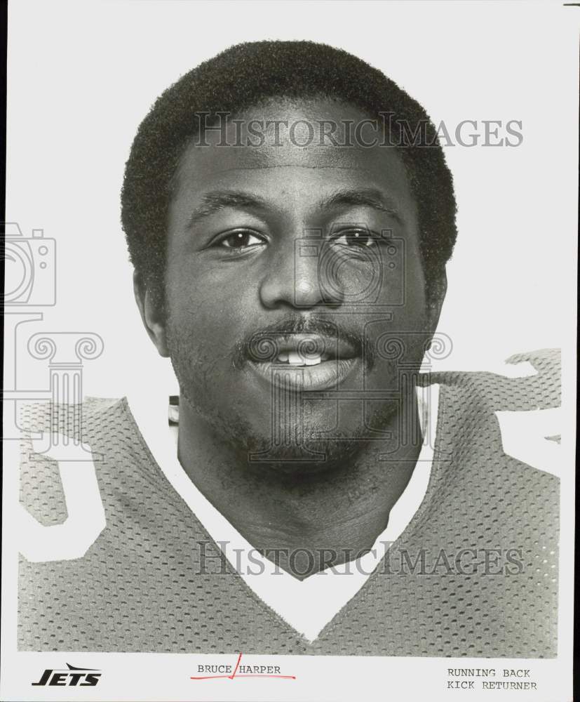 1979 Press Photo New York Jets Football Player Bruce Harper - hps18959- Historic Images