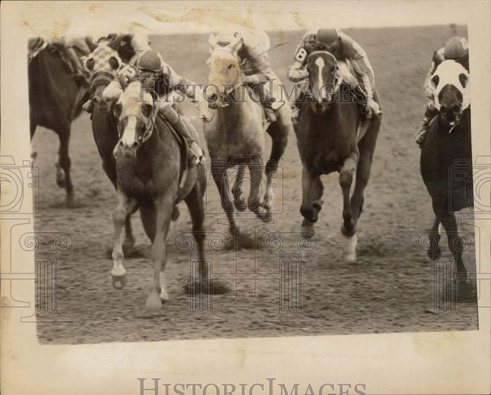 Press Photo Racehorse Brazen Ruler competes in the Crescent City Derby- Historic Images